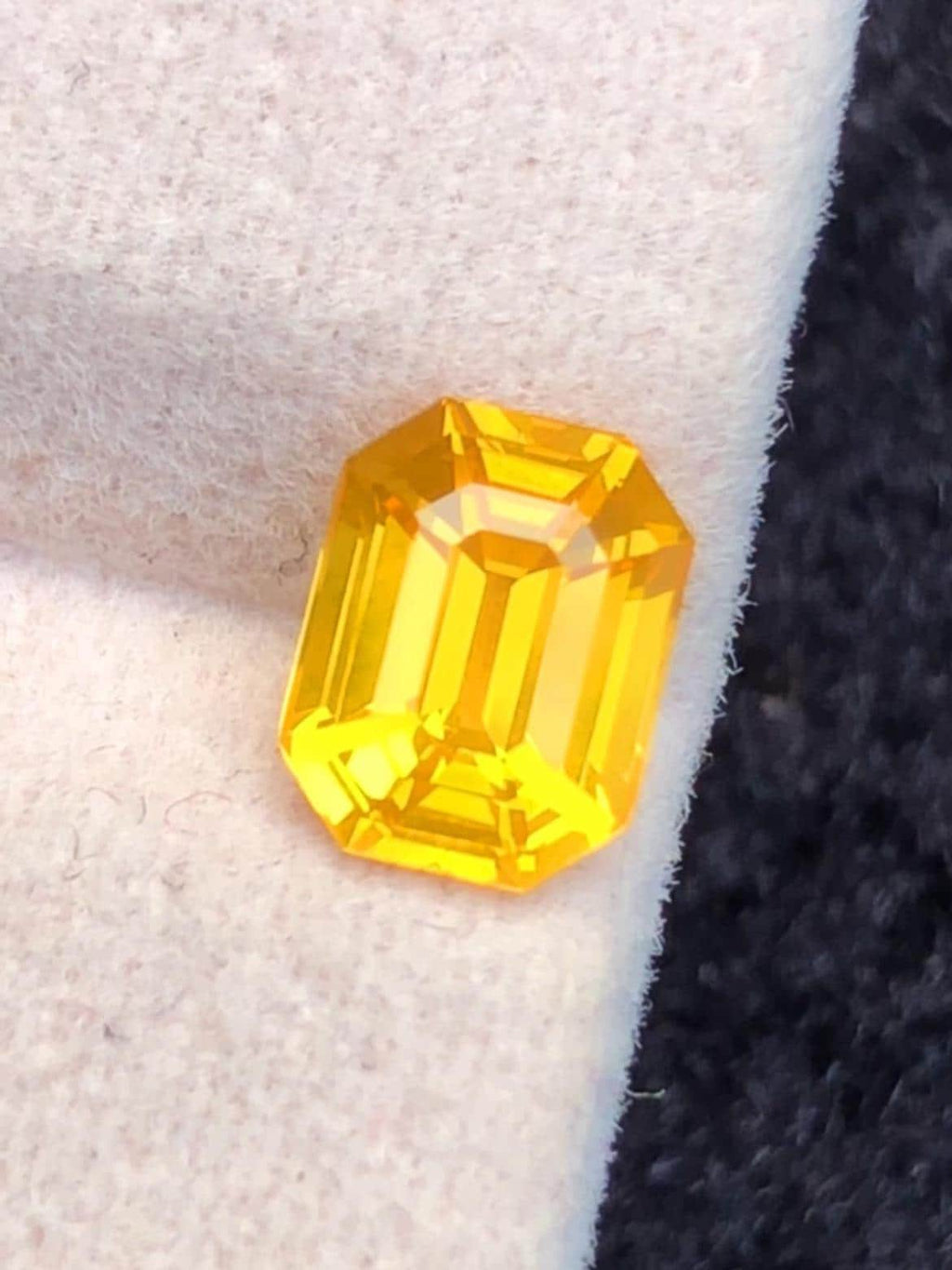 Yellow Sapphire 1.05ct Emerald Octagonal Cut Madagascar