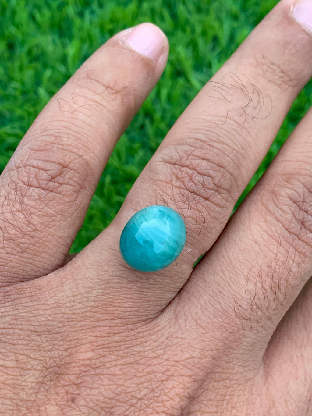 Grandidierite Cabochon: Rare Bluish-paraba colour Gemstone from Madagascar (7.25 CT