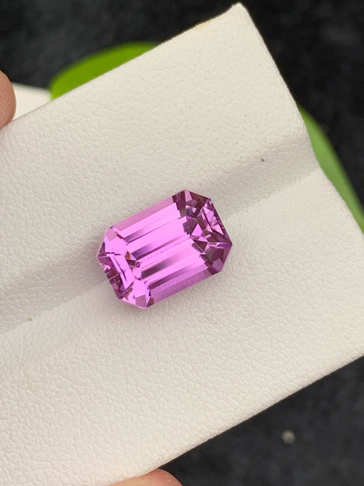 Deep Pink Kunzite Gemstone: 5.55 CT Emerald Cut Spodumene