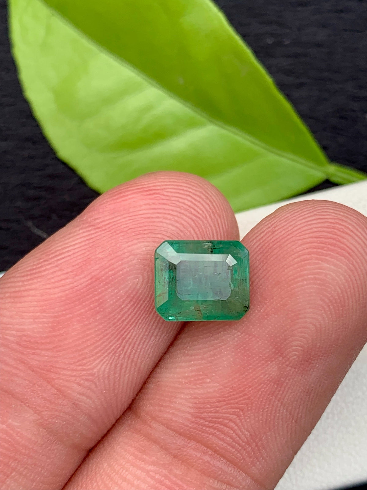 Natural Emerald Loose Gemstone: 2.60 Carat Zambia Emerald Cut