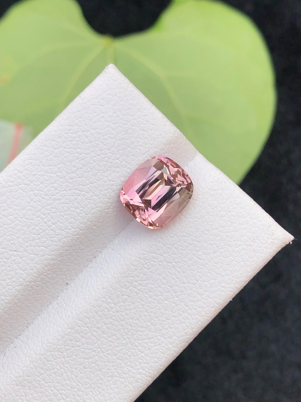 Natural Light Pink Tourmaline Gemstone: 3 CT Cushion Cut Stone