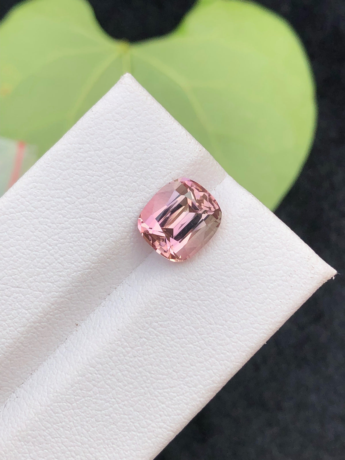 Natural Light Pink Tourmaline Gemstone: 3 CT Cushion Cut Stone