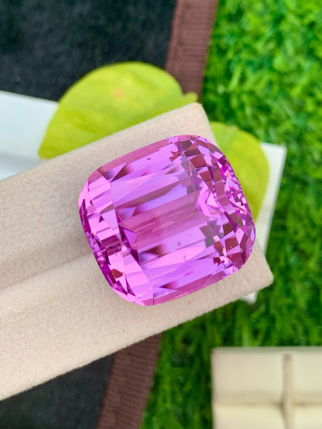Natural Lilac Kunzite Gemstone: 78.95 CT Flawless Cushion Cut