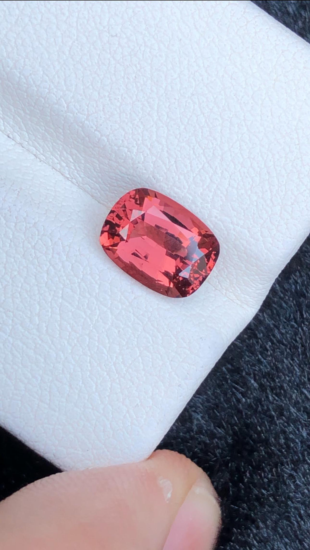 Reddish Pink Spinel: 1.75 CT Cushion Cut Loose Gemstone