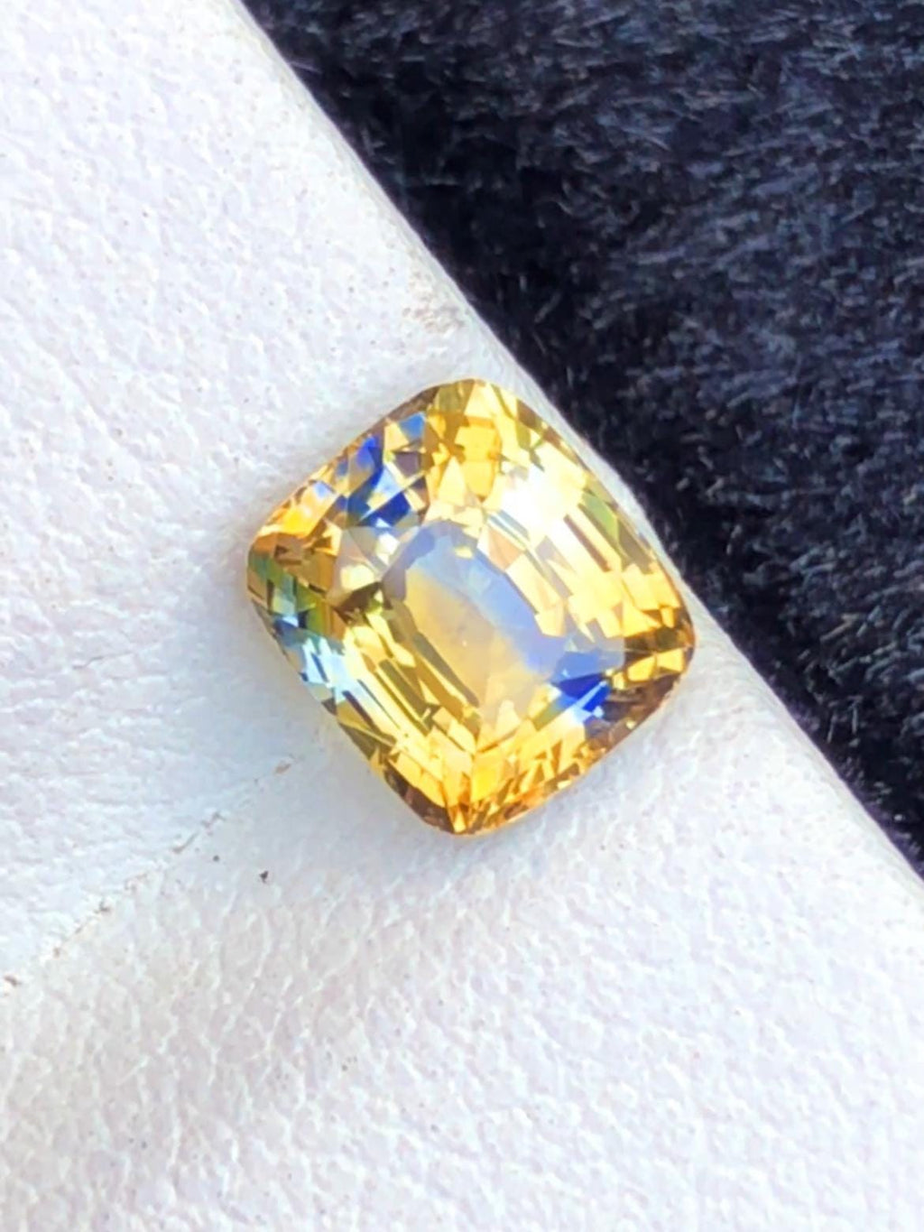 Parti Sapphire 2.01ct Cushion Cut – Bi-Color Gem from Sri Lanka (No Heat)