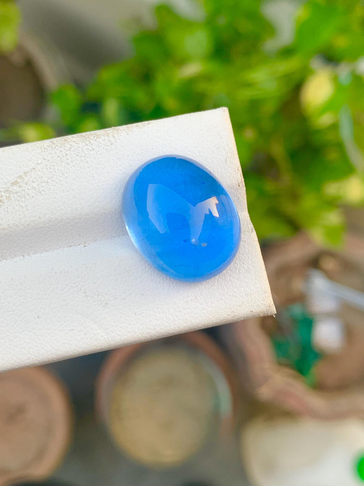 Santa Maria Aquamarine Cabochon: Natural Deep Blue Gemstone, 33.30 CT