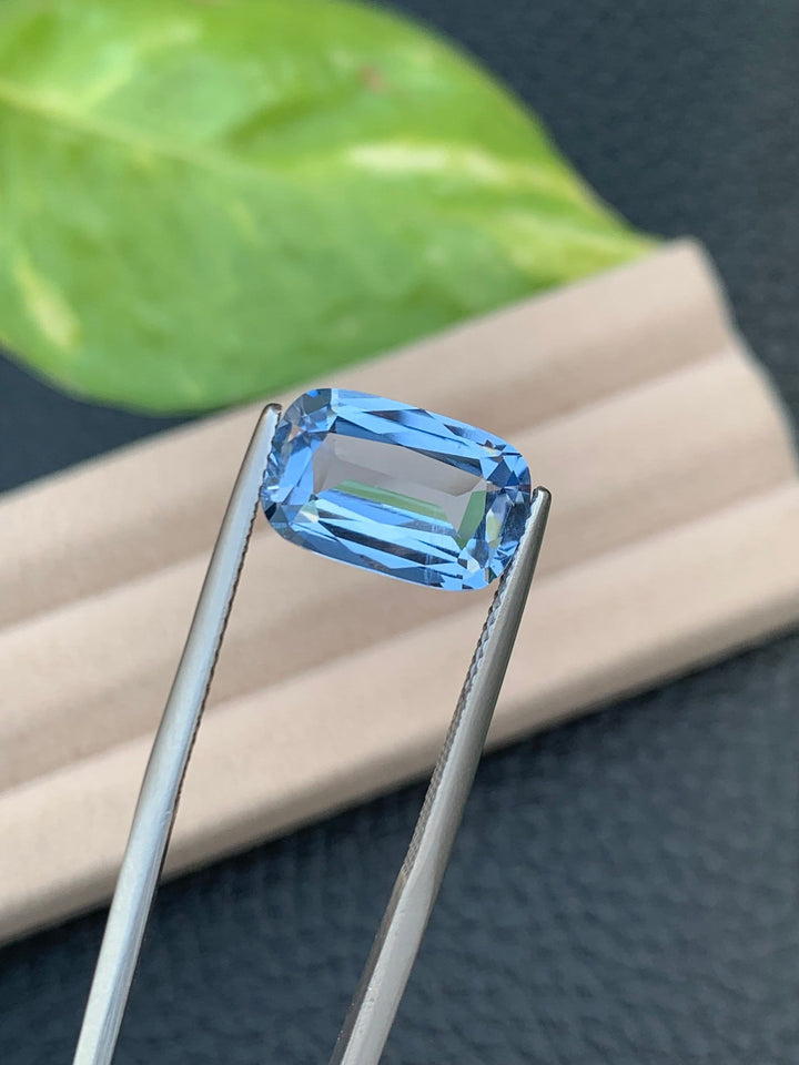 Santa Maria Aquamarine Gemstone: 4.30 CT Brazilian Cushion Cut Stone