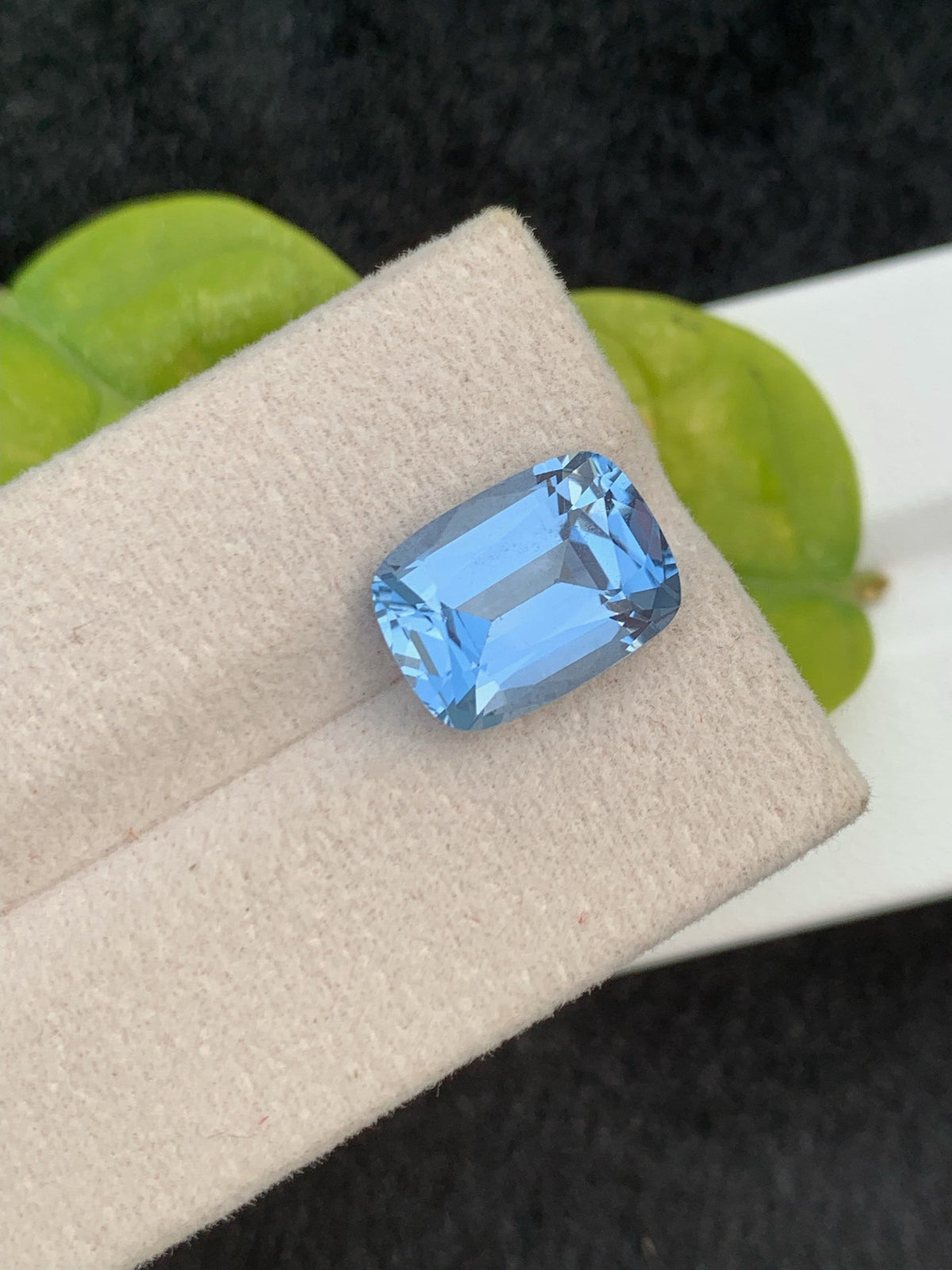 5.20 CT Brazilian Aquamarine Loose Gemstone: Santa Maria Blue Cushion Cut