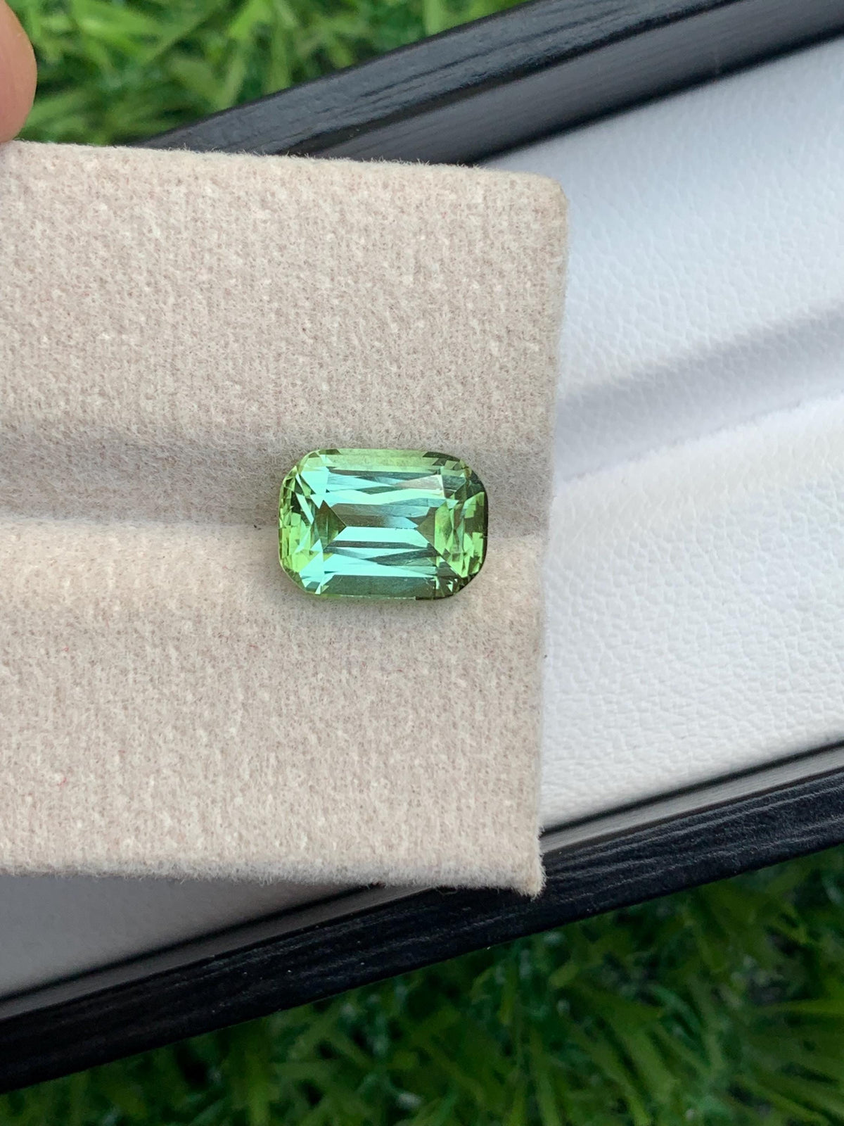 Mint Green Tourmaline Gemstone: Cushion Cut, 2.65 Carat, Afghanistan