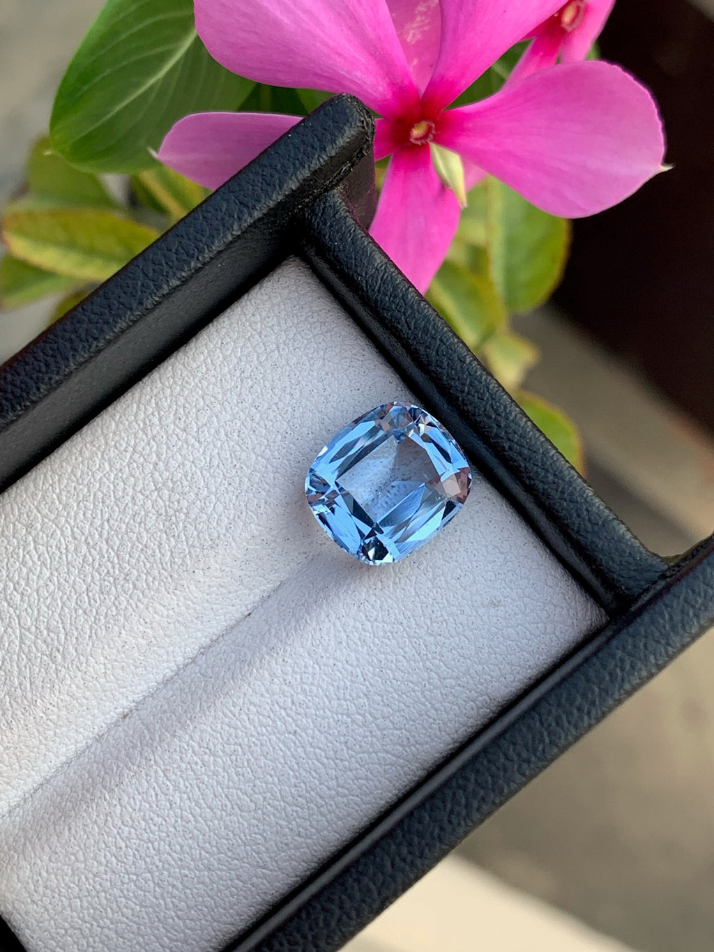 Santa Maria Blue Aquamarine Gemstone: Faceted Cushion Cut, 4.30 Carats