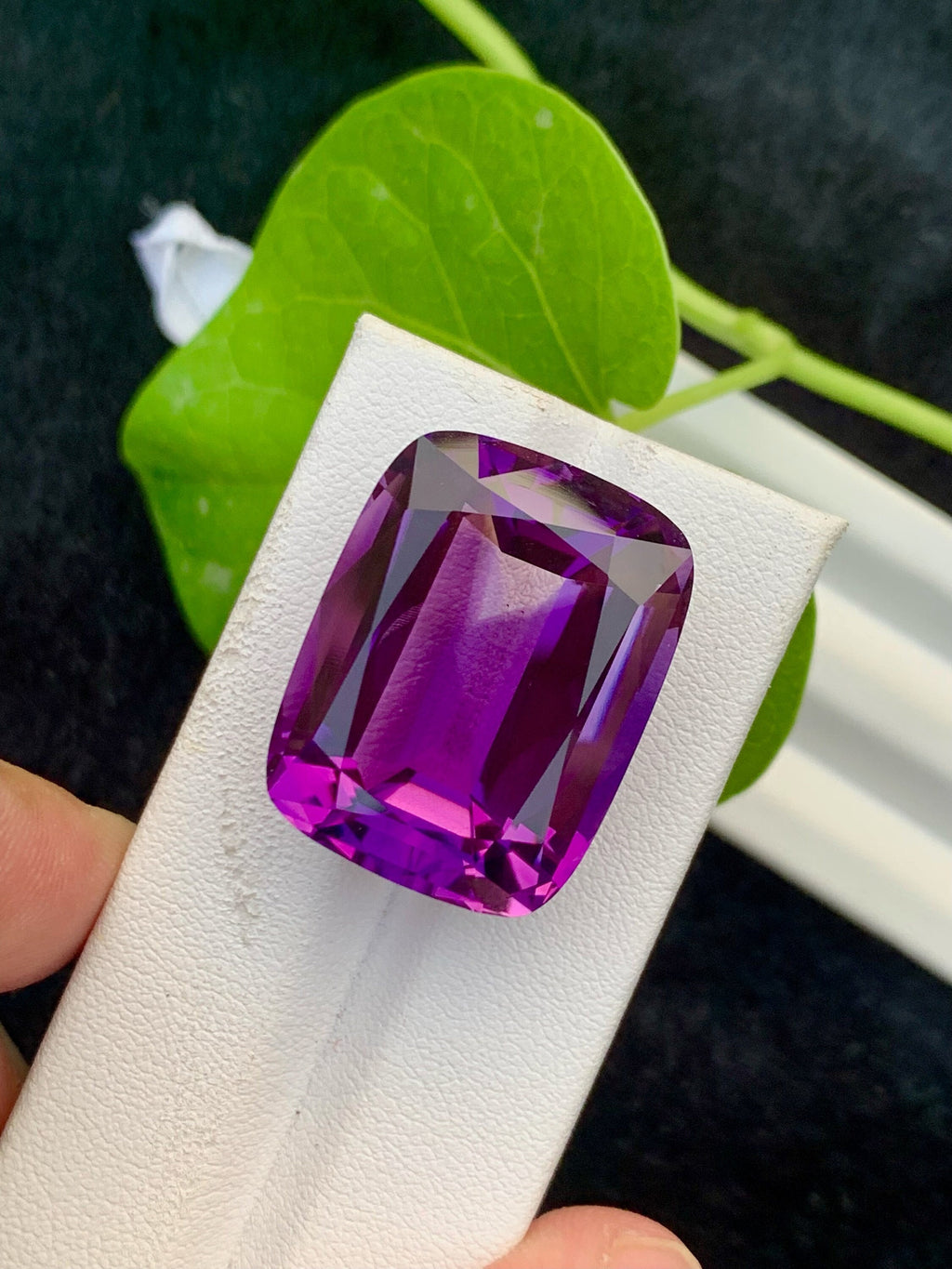 Cushion Cut Amethyst Gemstone: Deep Purple Loose Stone, 48.60 CT