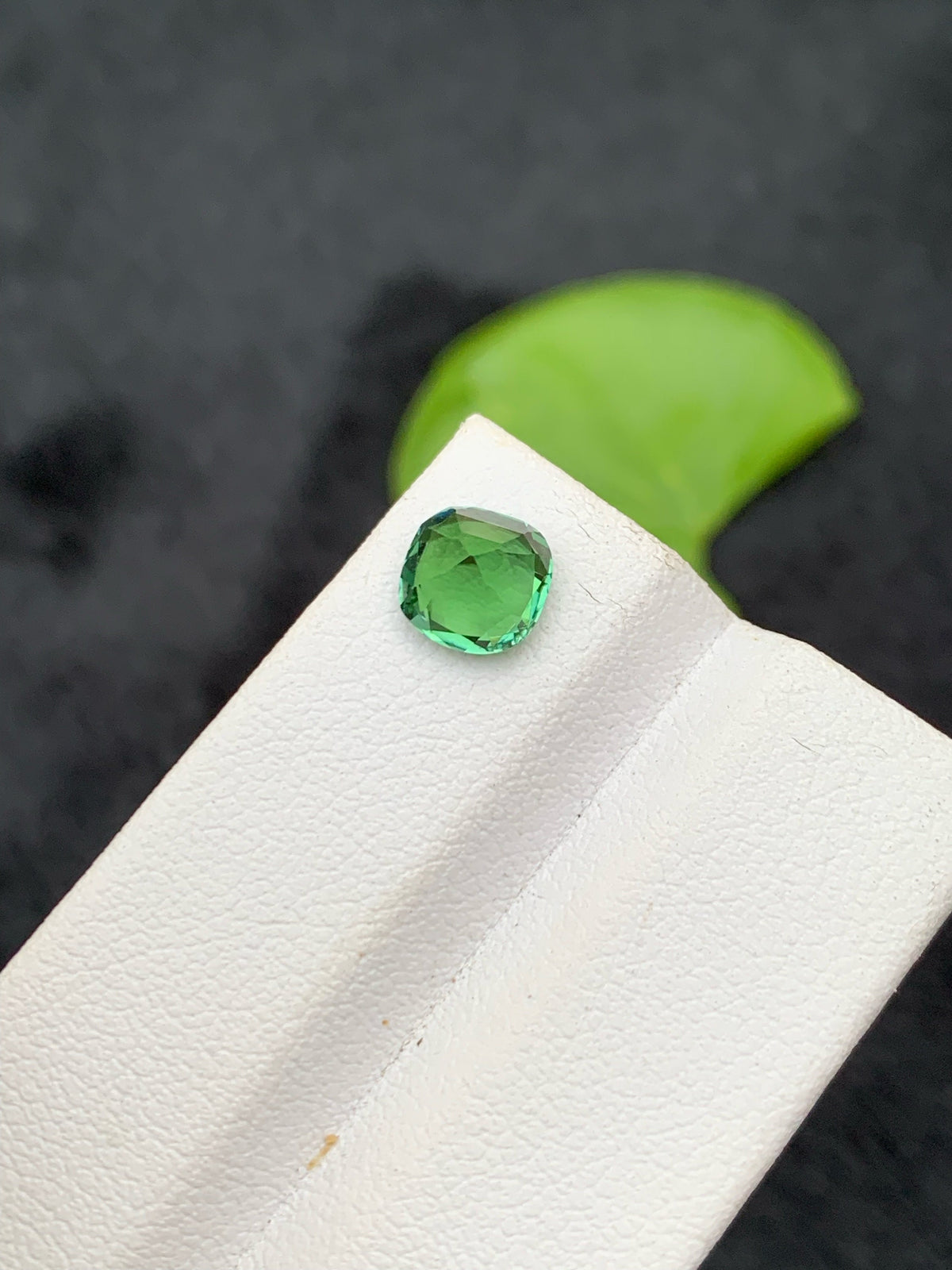 Green Tourmaline Gemstone: 1.60 CT Cushion Cut, Afghanistan