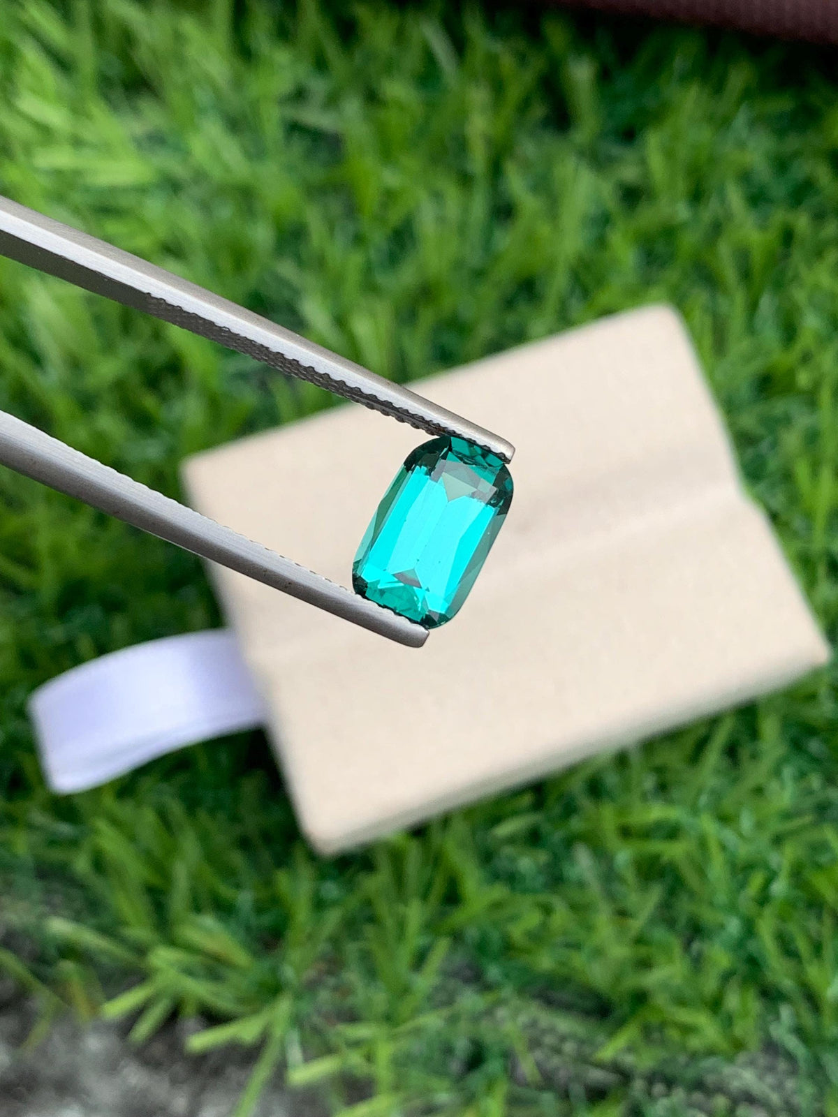 Blue Lagoon Tourmaline Gemstone: 2.10 CT Cushion Cut, Afghanistan Origin