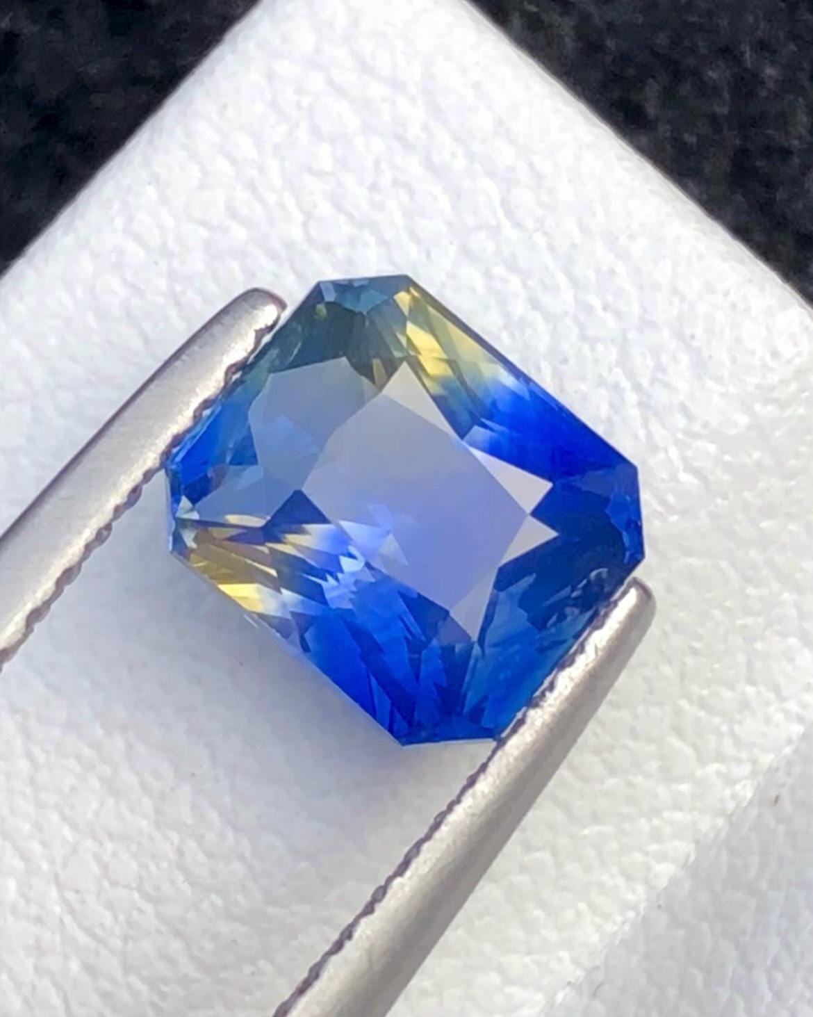 Parti Sapphire 2.12 Carat Octagonal Radiant Cut Loose Gem - Sri Lanka Certified