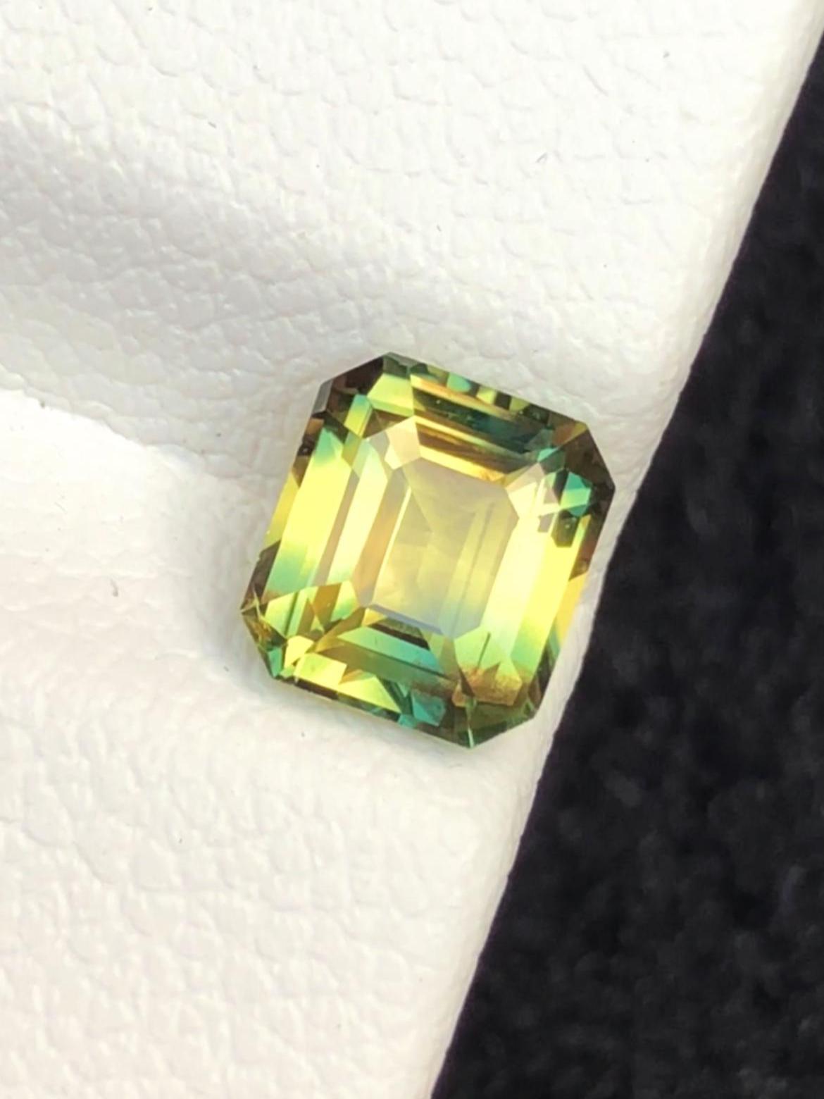 Green Sapphire 1.27ct Octagonal Cut Madagascar No-Heat Certified