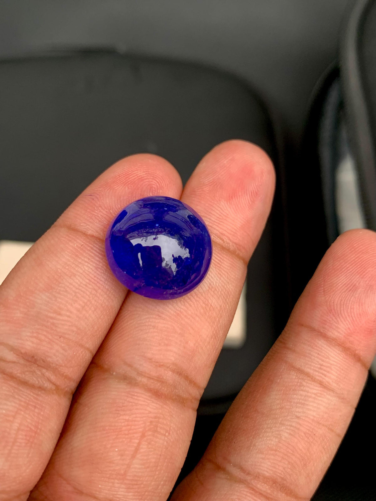 AAA Tanzanite Cabochon: Deep Blue-Violet Gemstone, December Birthstone (25.3 Carat