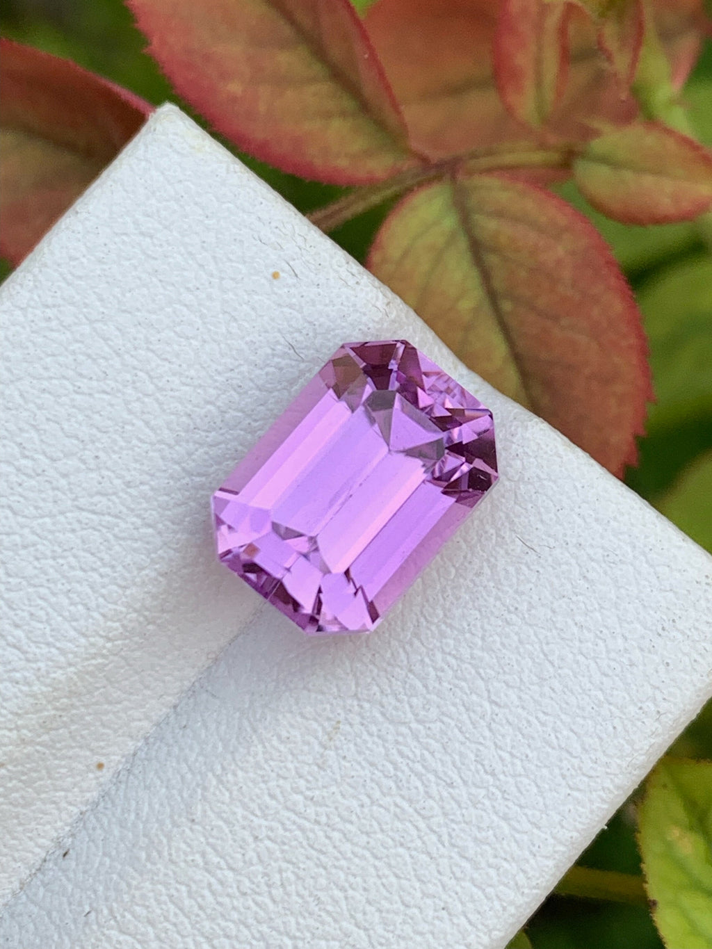 6.50 CT Lilac Kunzite Gemstone: Emerald Cut Loose Spodumene