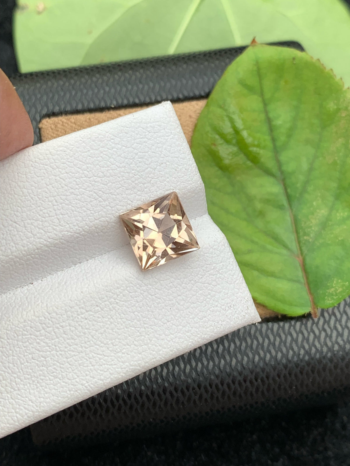Natural Golden Topaz Gemstone: Faceted Asscher Cut, 8mm