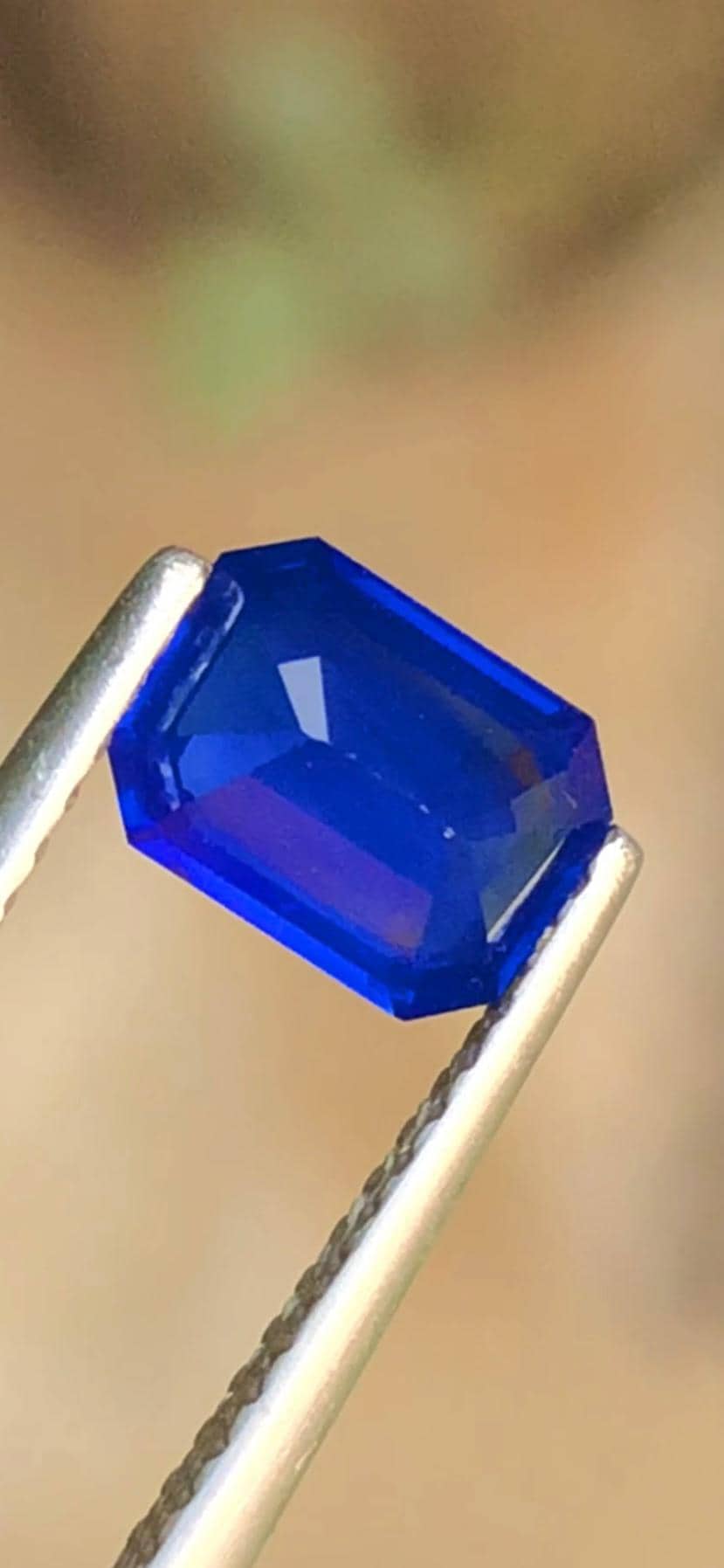 Royal Blue Sapphire 1.20ct Emerald Cut Madagascar – Certified Faceted Gemstone