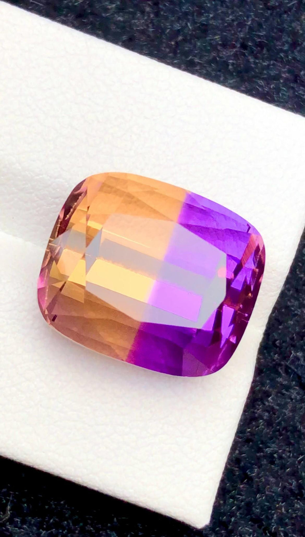 Bi-Color Ametrine 15ct Cushion Cut – Gemstone from Brazil