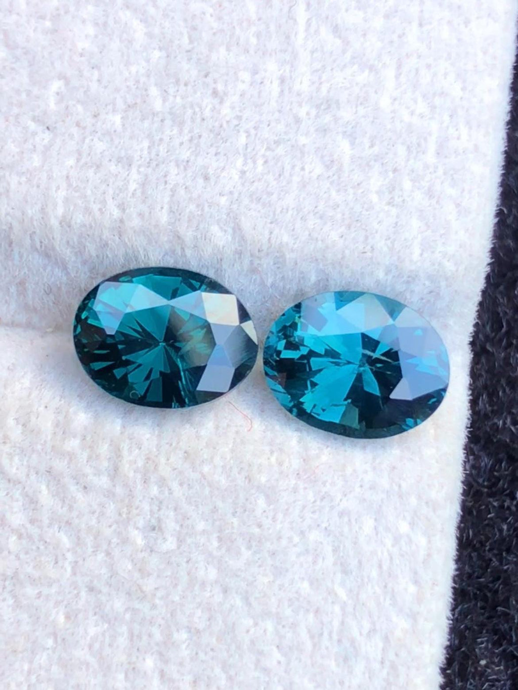 Greenish-Blue Spinel Pair 2.20ct Oval Faceted Cut – Tanzania, No-Heat Certified Quality