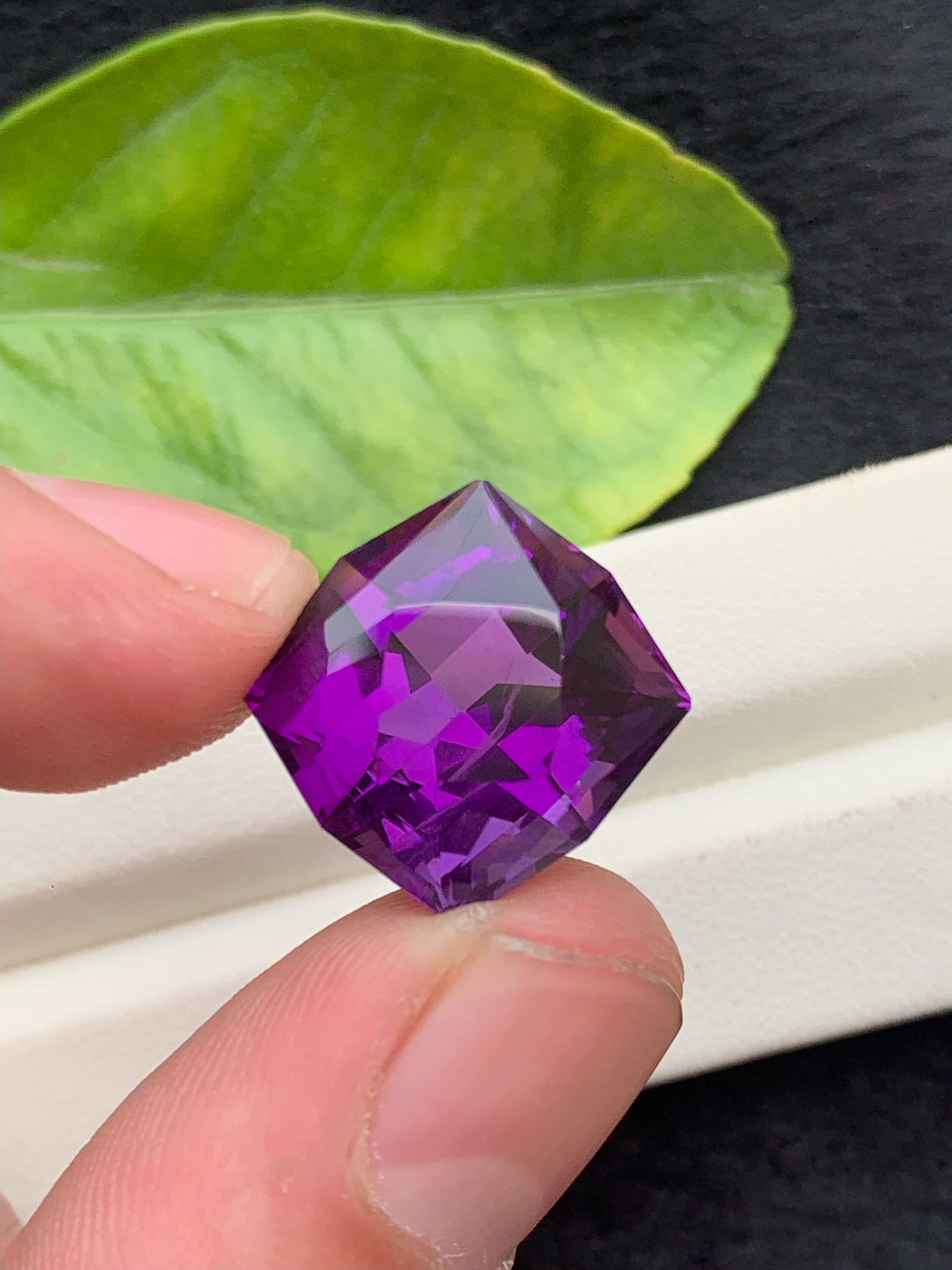 Natural Amethyst Gemstone: 24.5 Carat Cushion Cut, Jewelry Size
