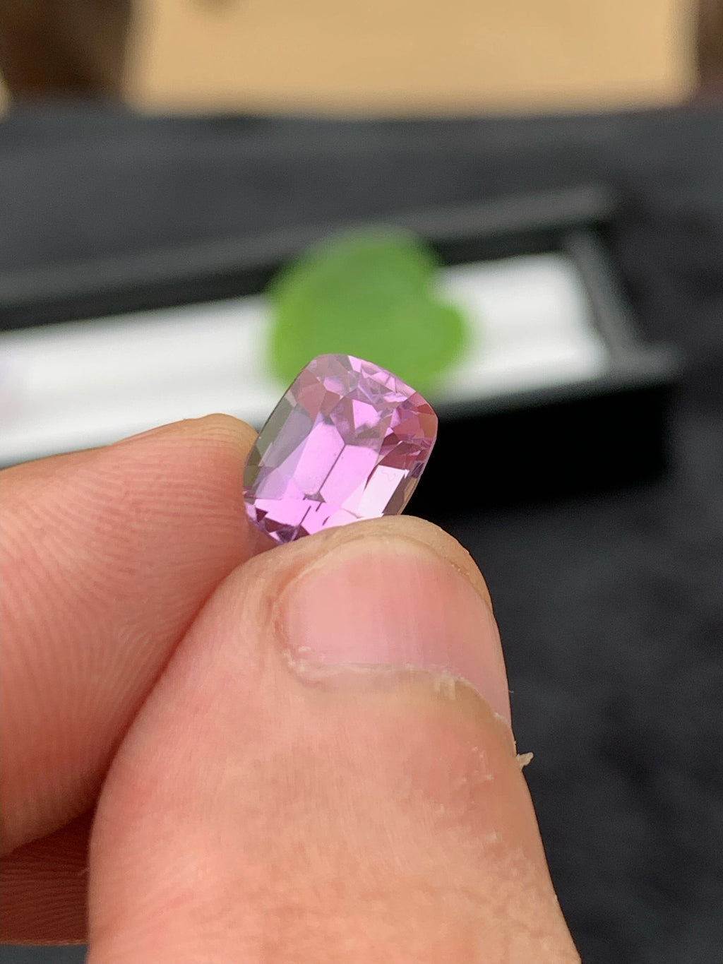 4.65 CT Pink Kunzite Gemstone: Cushion Cut, Afghanistan Origin