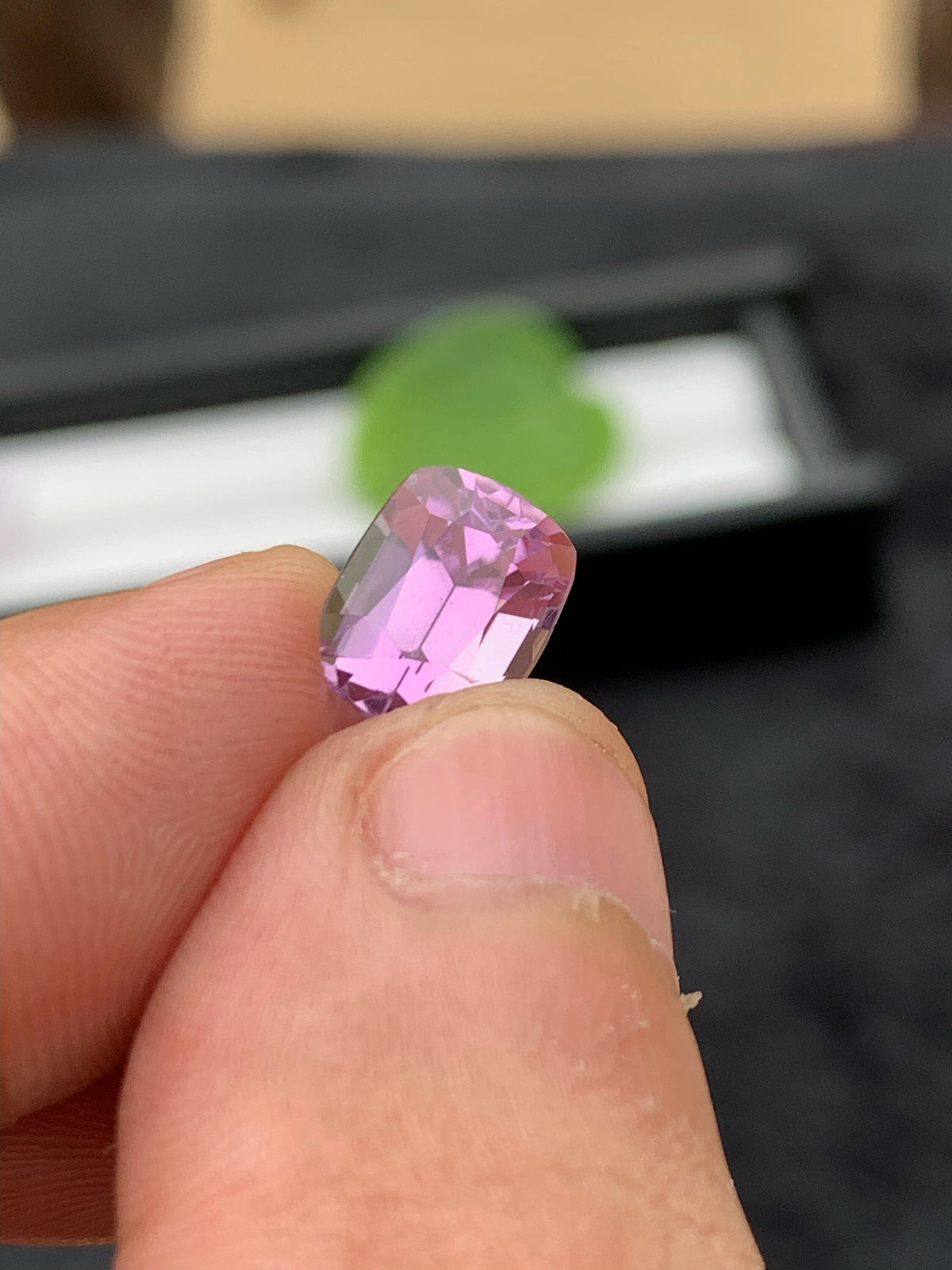 4.65 CT Pink Kunzite Gemstone: Cushion Cut, Afghanistan Origin