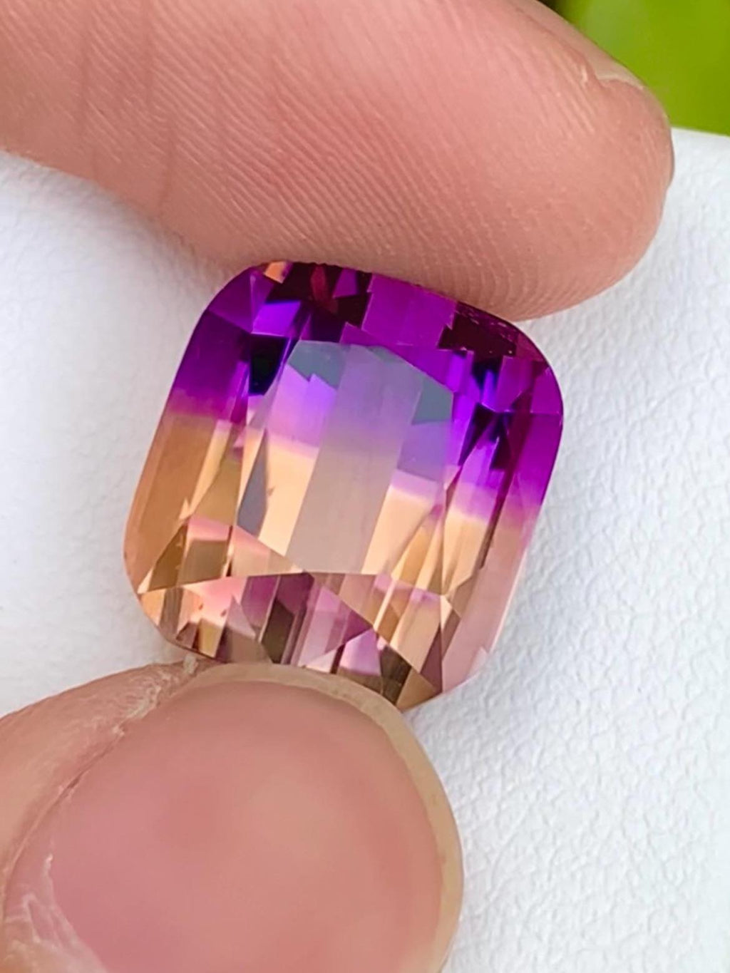 Ametrine 12.80ct Cushion Cut – Bi-Color Collector Gem from Brazil
