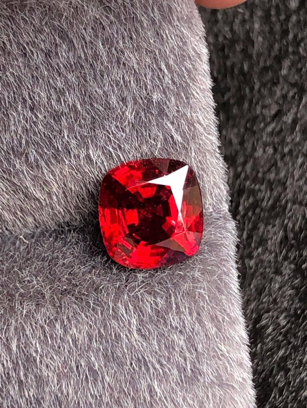 Vivid Red Spinel 1.81 carat Cushion Cut – Burma Gemstone