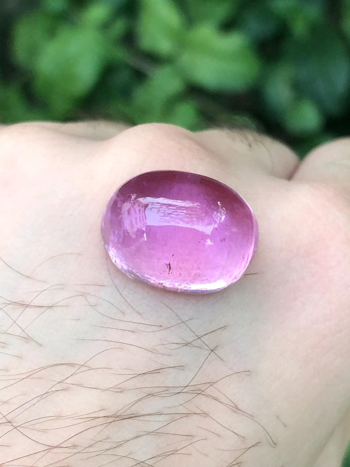 Pink Kunzite 24.94 Carat Polished Cabochon from Afghanistan – Gemstone Collector’s Piece