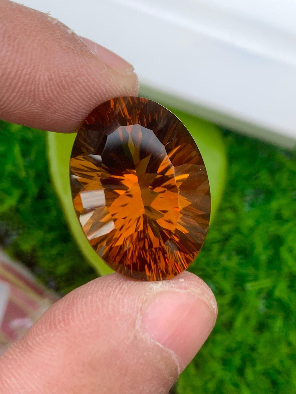 Orange Citrine Gemstone: 29.20 Carat Round Cushion Cut, November Birthstone