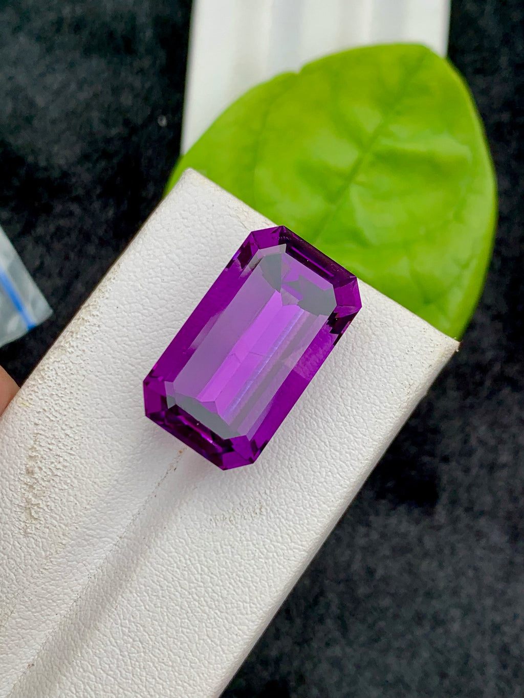 Emerald Cut Amethyst Gemstone: Deep Purple Loose Stone, 22.35 CT
