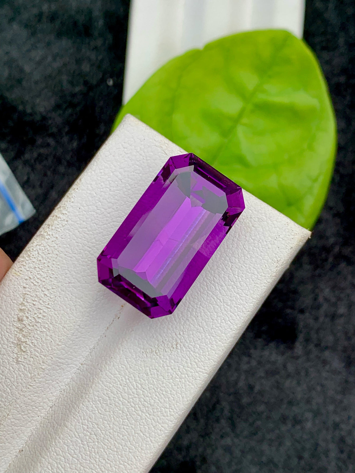Emerald Cut Amethyst Gemstone: Deep Purple Loose Stone, 22.35 CT