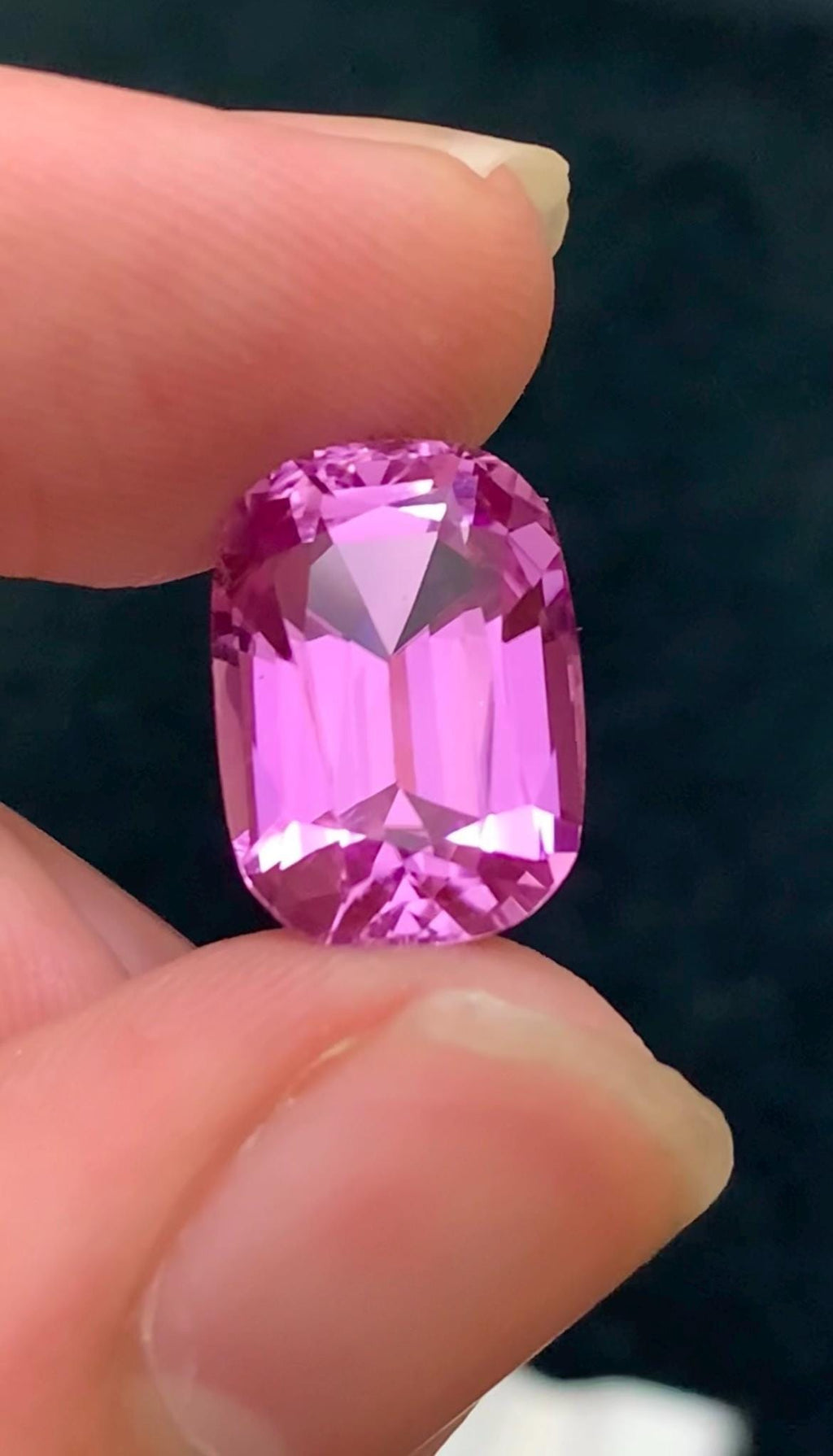 Pink Kunzite 8.15ct Cushion Cut Gemstone from Afghanistan
