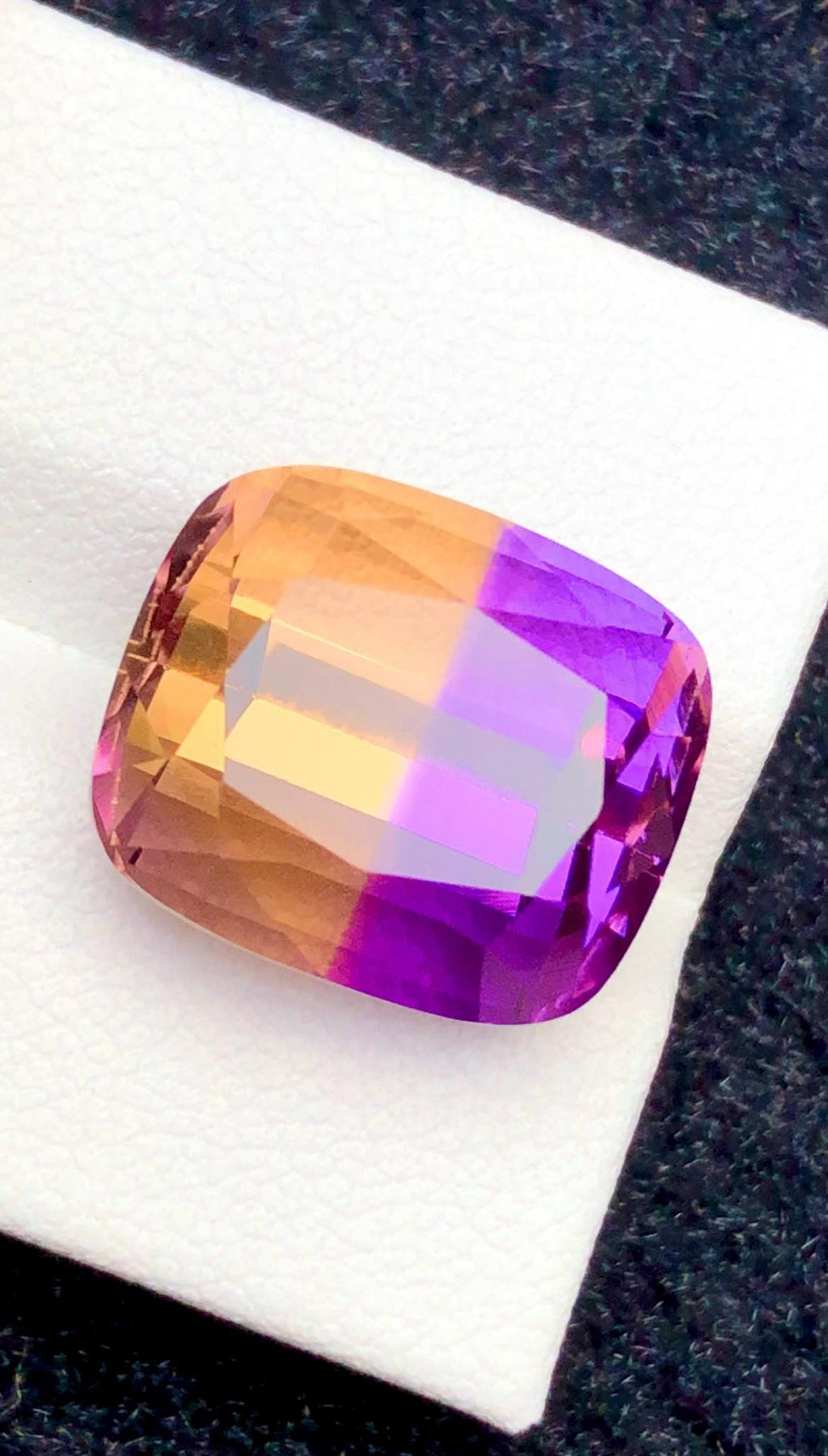 Bi-Color Ametrine 15ct Cushion Cut – Gemstone from Brazil