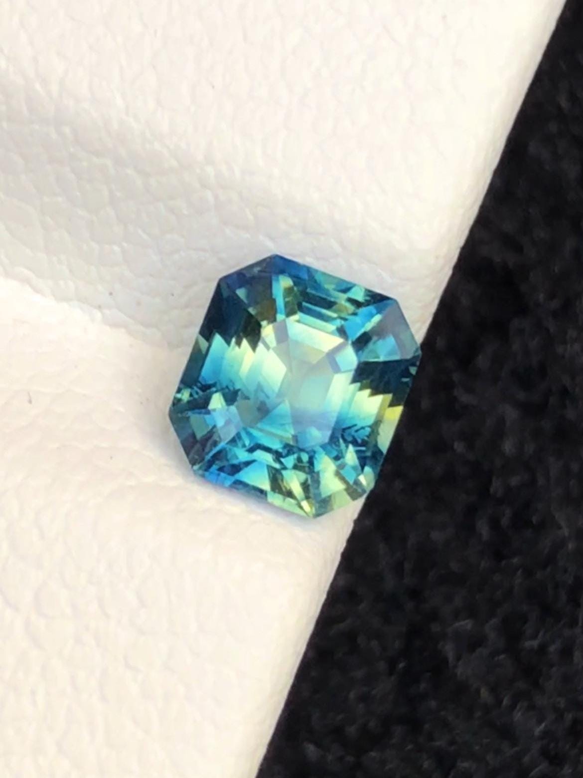Parti Sapphire 1.21ct Octagonal Asscher Cut Madagascar Certified