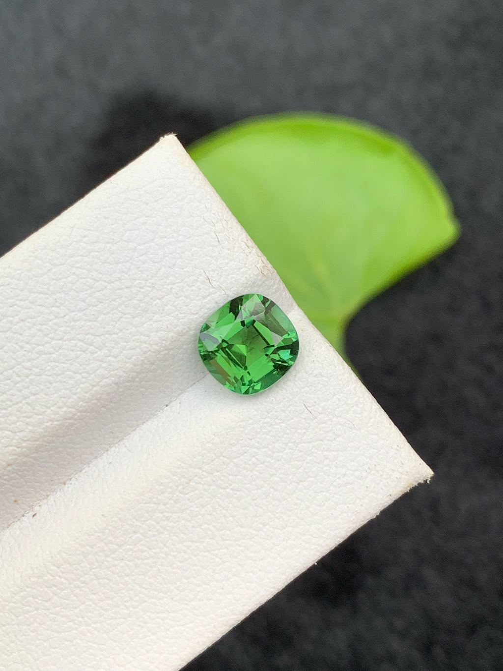 Green Tourmaline Gemstone: 1.60 CT Cushion Cut, Afghanistan