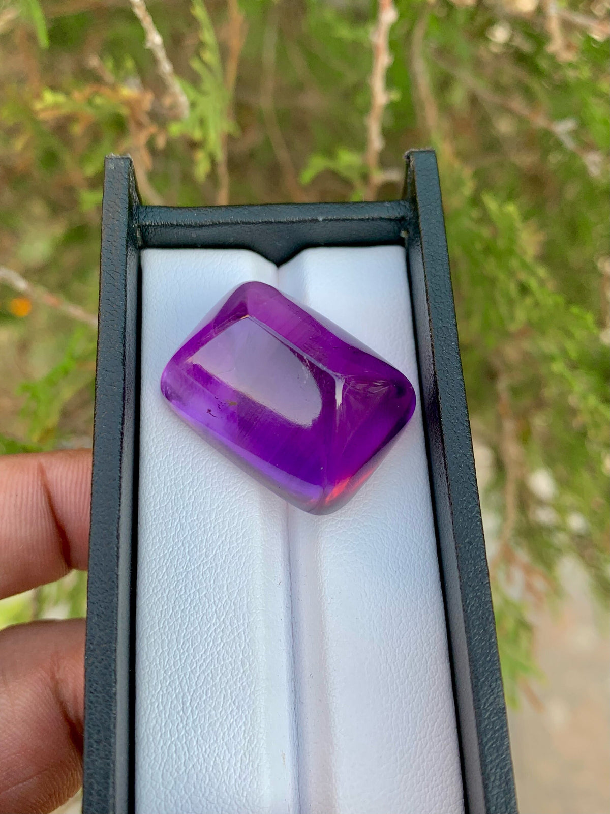 Deep Purple Amethyst Sugarloaf Cabochon: February Birthstone, 66.05 Carat
