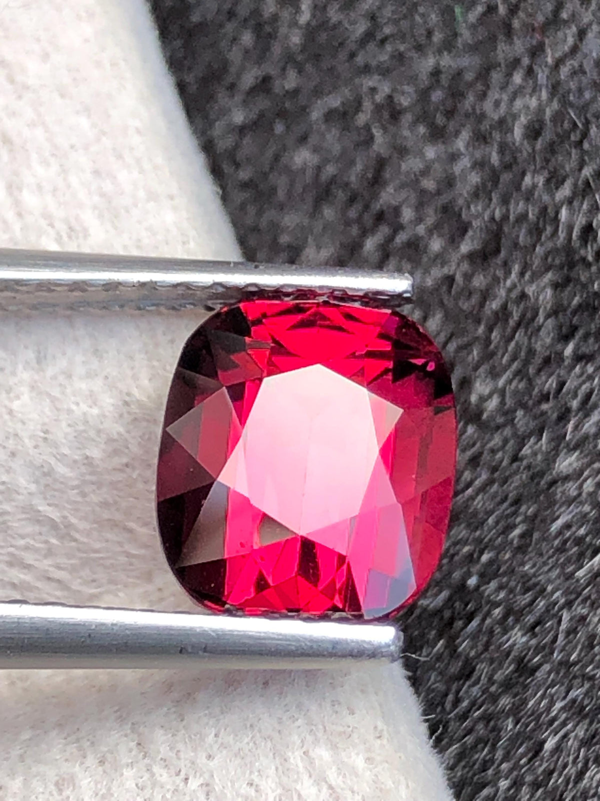 Rhodolite Garnet 3.09ct Cushion Cut Raspberry Pink from Tanzania