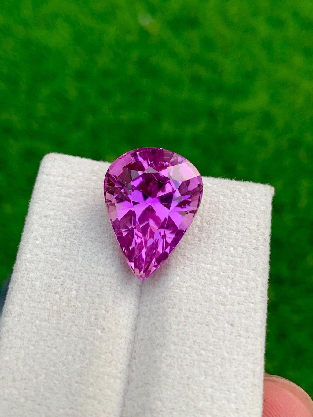 Deep Magenta Pink Kunzite Gemstone, Pear Cut, 13.65 CT, October Birthstone
