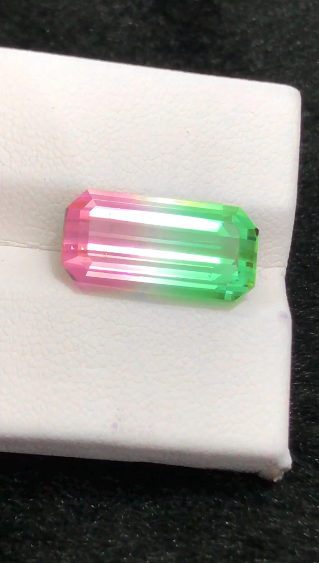Bicolor Tourmaline 8 ct Emerald Cut – Pink Green Afghan Tourmaline