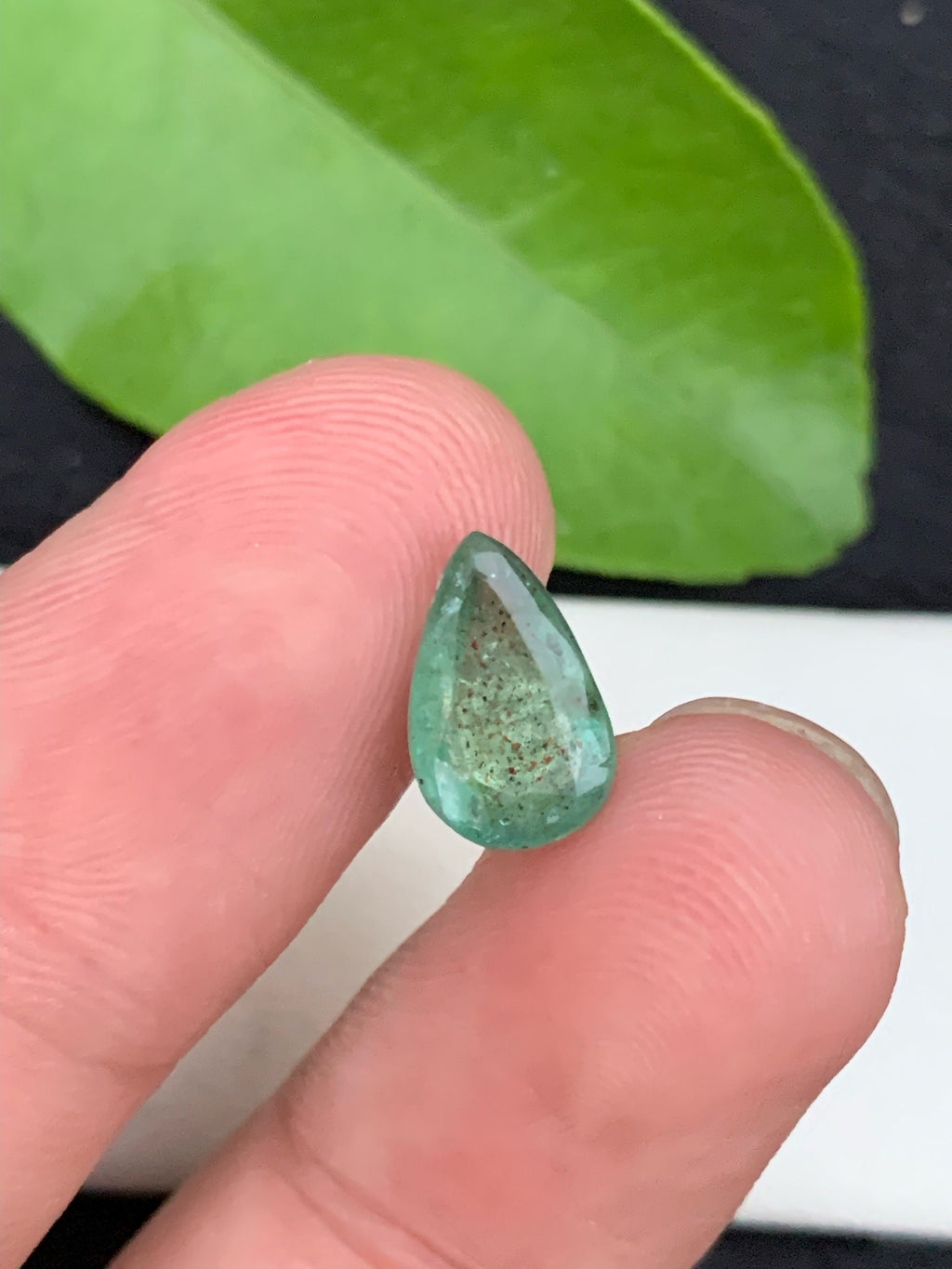 Zambia Emerald Gemstone: Pear Cut, Natural Loose Stone, 2.70 CT