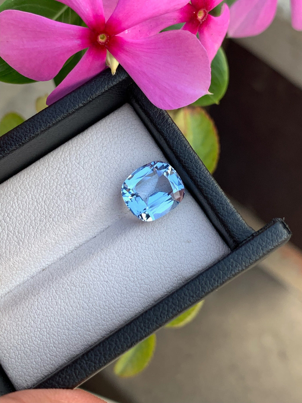 Santa Maria Blue Aquamarine Gemstone: Faceted Cushion Cut, 4.30 Carats