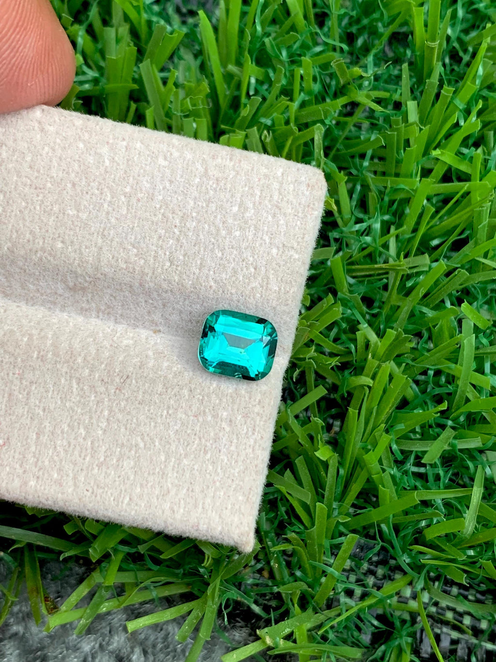 Blue Lagoon Tourmaline Gemstone: 1.25 CT Cushion Cut, Afghanistan Origin