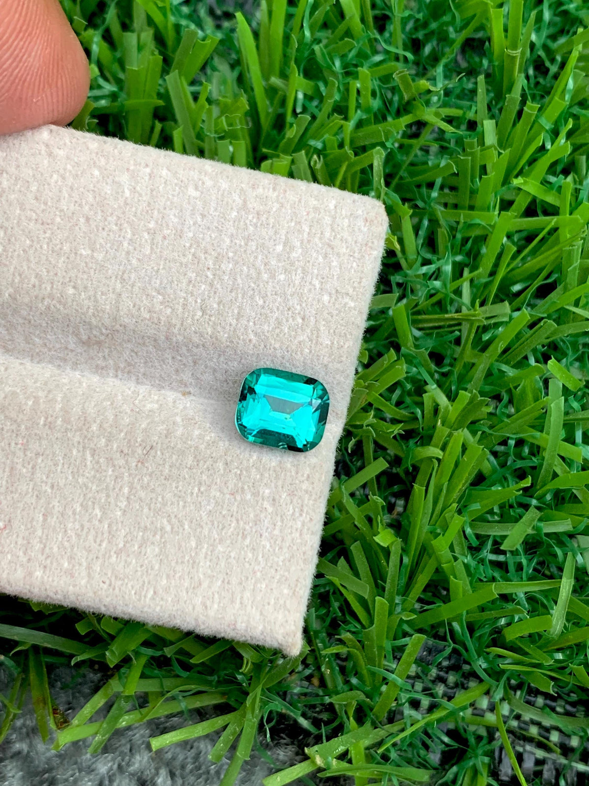 Blue Lagoon Tourmaline Gemstone: 1.25 CT Cushion Cut, Afghanistan Origin