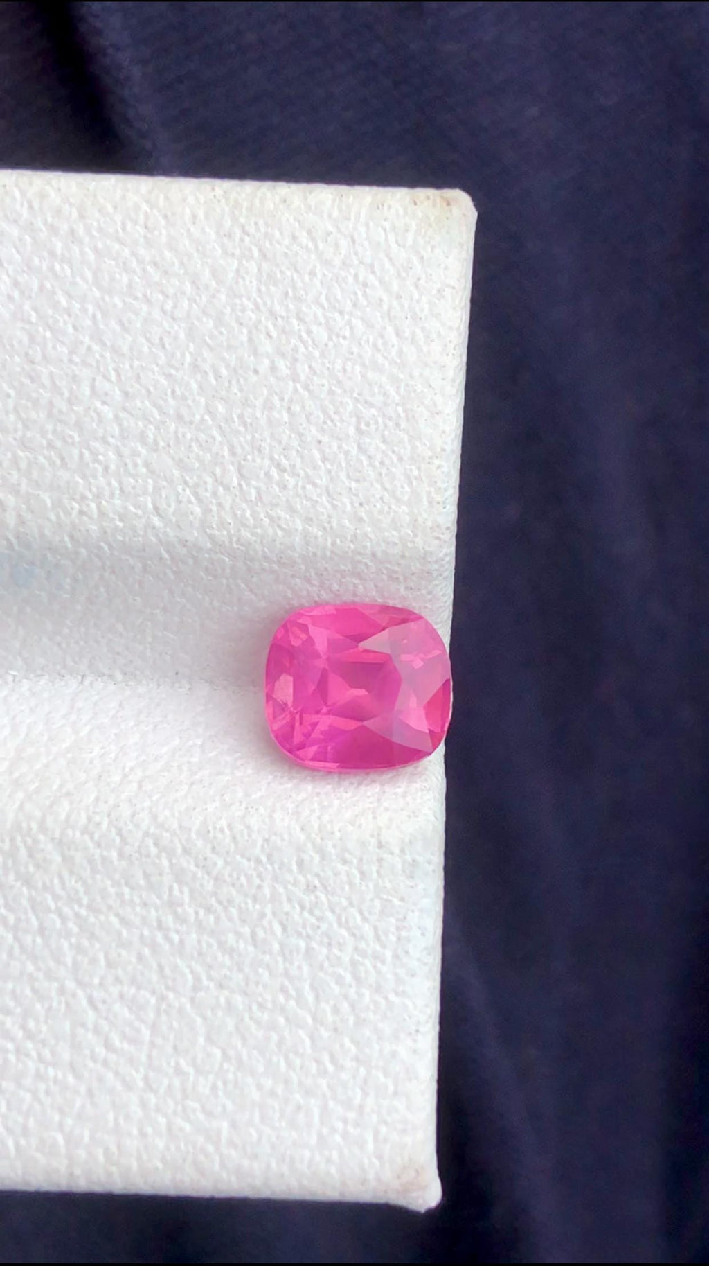Vivid Pinkish-Red Mahenge Spinel Gemstone: 1.01 CT Untreated Cushion Cut