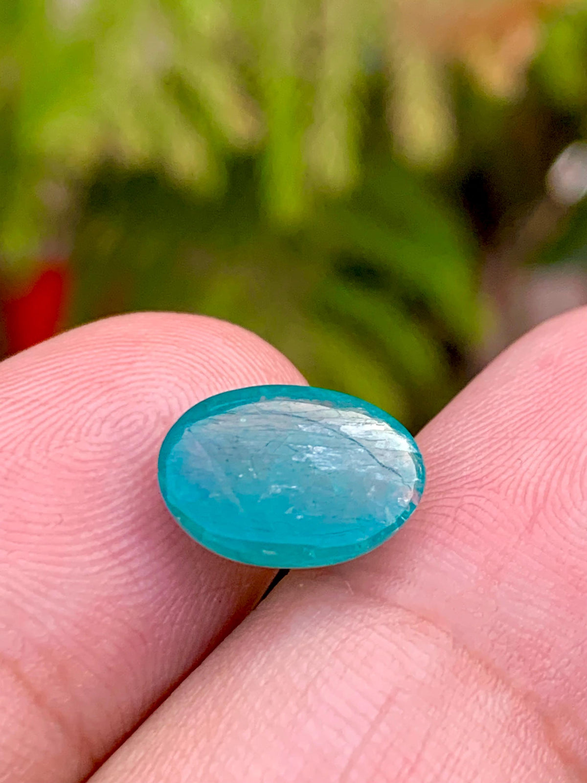 Grandidierite Gemstone Cabochon: Bluish Green, Rare Madagascar Stone, 4.55 CT