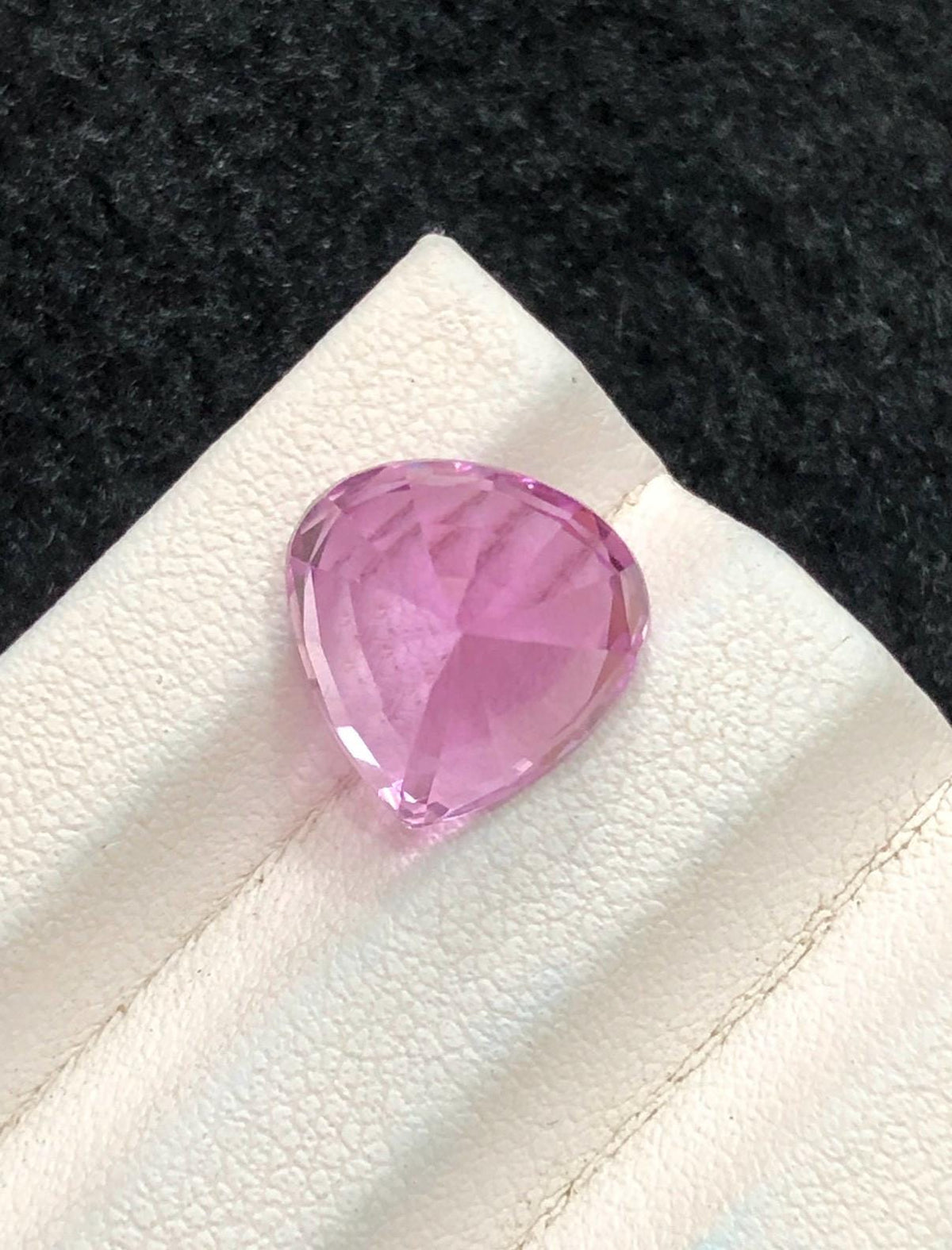 Pink Kunzite 6.25ct Brilliant Trillion Cut Gemstone from Afghanistan – Vivid Sparkling Collector’s Gem