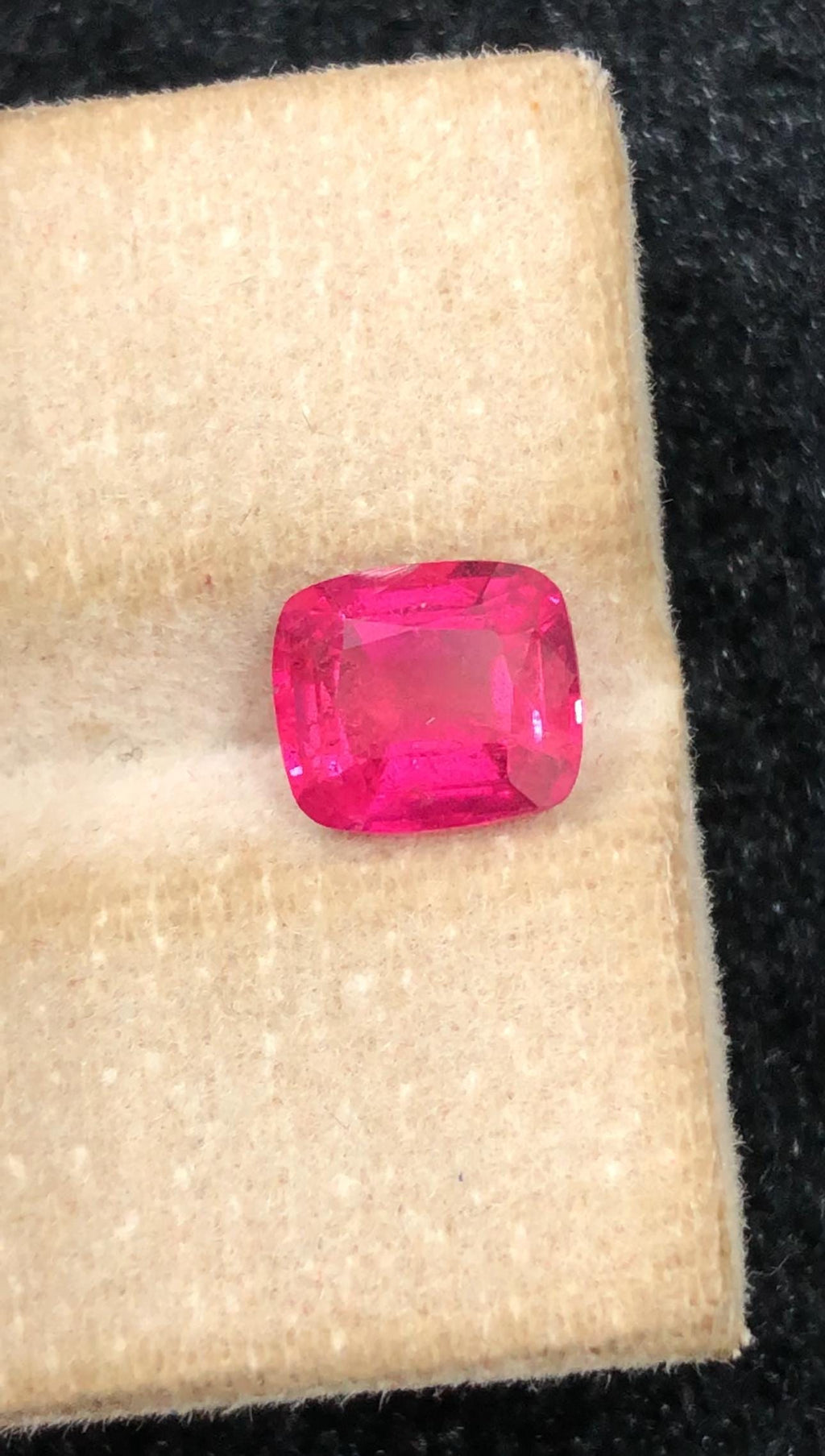 Pink Rubellite 1.70ct Cushion Cut Loose Gemstone from Afghanistan